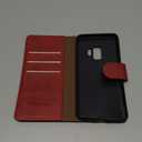 SUANPOT for Samsung Galaxy S9 5.8"(Non S9+) with RFID Blocking Leather Wallet case Credit Card Holder,Flip Folio Book Phone case Shockproof Cover Women Men for Samsung S9 case Wallet Red