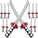 12 Pcs Inflatable Ninja Samurai Sword, Inflated Katana Sword Toy, Blow Up Ninja Swords for Party Favors Cosplay Samurai Theme Party