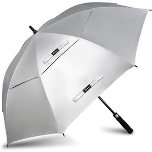 NINEMAX UV Potection Golf Umbrella, 51/54/62/68 Inch UV Umbrellas for Sun Blocking Large Windproof for Rain