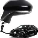 Side Mirror for Toyota Camry 2018 2019 2020 2021 2022 2023 2024 Power-6Pins, Left Driver Side Door Mirror,replace for Partslink # TO1320367, Black