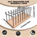 Hat Organizer for Baseball Caps, Wooden Hat Holder for 10 Baseball Caps - Space-Saving Storage Display Racks Stand, Quick Organizer of the Bedroom, Dressing Table, Closet (Original Color)