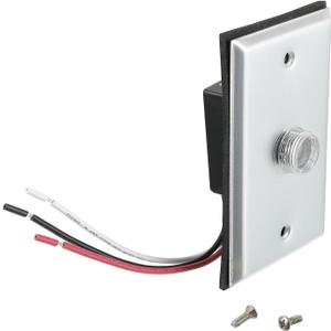 Photocell Sensor for Outdoor Lights,120V-277V AC Dusk to Dawn Light Sensor Control,Hardwired Post Eye Photocontrol with Wall Plate (Silver)