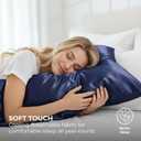 Pure Bedding Satin Pillowcase 2 Pack - King Size (20"x40", Midnight Blue) - Silky Pillow Cases for Hair and Skin - Satin Pillow Covers with Envelope Closure - Extra Soft Premium Microfiber