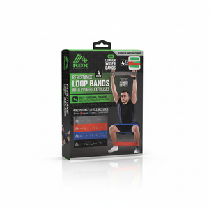 RBX LIVE LIFE ACTIVE LOOPED LATEX RESISTANCE BANDS 4 Pack