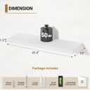 White Floating Shelves 12 Inches Deep, 36 X 12 Inch, Set of 2, 35.4”wx12”dx1.5”h