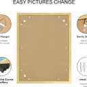 Hongkee 18x24 Frame Set of 2, Gold Wood Style - Display Posters 16 x 20 with Mat or 18x24 without Mat, Wall Mounting Horizontal and Vertical