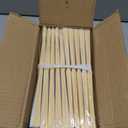 Sepwedd 50pcs White Paper Hand Fan Bamboo Folding,Handheld Paper Folded for Wedding Party and Home Decoration