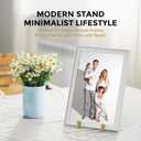 2 x TR-LIFE 8 Inch Large Plate Stands for Display - Metal Plate Holder Display Stand + Frame Holder Stand for Picture, Decorative Plate, Platter, Plaques, Book, Photo Easel Tabletop (Gold 2 Pack)