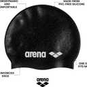Arena Classic Unisex Soft Silicone Swim Cap for Women and Men, Intensive Training Comfortable Non-Slip Long Hair Swimming Hat