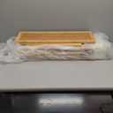 HITNET Bathroom Cabinet Wall Mounted, Rattan Medicine Cabinet, Bamboo Hanging Storage Organizer Over The Toilet with Adjustable Shelf for Living Room, Kitchen, Entryway (Natural)