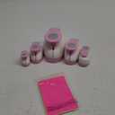 Chengu 5 Pcs Circle Punch Set 3in/2in/1.5in/1in/0.6in/0.3in Scrapbook Hole Punchers Crafting with 10 Sticker Paper Round Cutter Scrapbook for Office Supplies DIY Albums Photos (Pink)