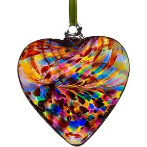 Multicolour Friendship Heart  Handcrafted Hanging Glass Gift  Sentimental Keepsake for Birthdays, Thank You, or Friendship Day Multicolour Friendship Heart  Handcrafted Hanging Glass Gift  Sentimental Keepsake for Birthdays, Thank You, or Friendship Day