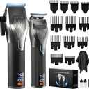 Hair Clipper for Men, Professional Electric Hair Cutting & Trimmers Set with 7500RPM Powerful Motor & LCD Display, Men's Cordless Hair Grooming Kit Barbers Haircut, Gift for Birthday Christmas