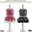 Outdoor Pet Clothes Dog Harness Dress Poodle Bichon Frise Pomeranian Schnauzer Dog Clothing Princess Costumes Pet Skirt Dropship (L,Pink)