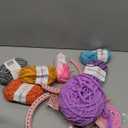 Knitting Loom Kit with Storage Bag, 2 Looms, Yarn, Pom Pom Maker & Crochet Hook, Beginner-Friendly Complete DIY Blanket Scarf Shawl, Christmas Birthday Gifts for Craft Lovers & Beginner, Pink