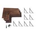 Avqzzuuvn 4PCS Wall Shelving Pine L Type DIY and Iron Floating Shelves Set for Books Storage Room Decor