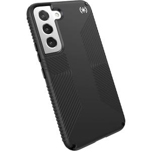 Speck Products Presidio2 Grip Samsung Galaxy S22 Case, Raised bezel, Black/Black/White