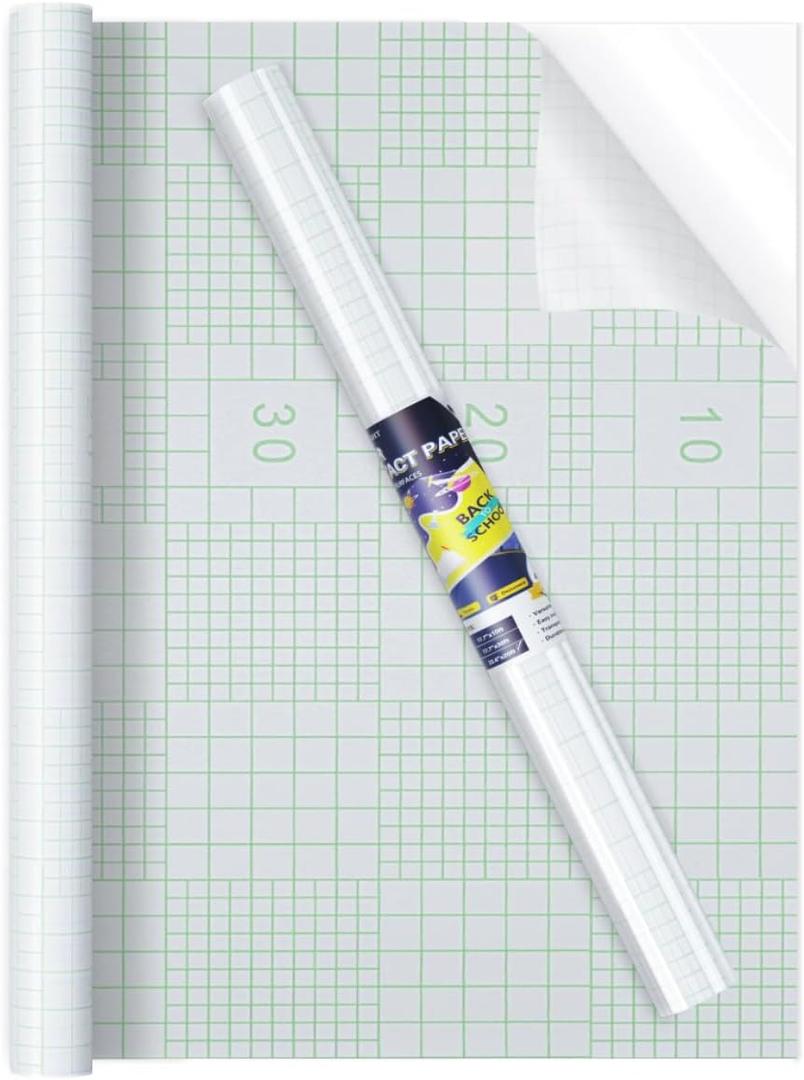Clear Contact Paper Peel and Stick for Plastic Book Cover Protector, 17.7in x 5ft Clear Protective Film for Book Covers, Paperback and Textbooks, Waterproof and Self Adhesive Transparent Vinyl Roll