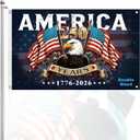 American 250th Anniversary Flag-35 FT Double-Sided 3-Ply 250 Year American Flag, 1776-2026 United States Independence Day Flag,Weather-Resistant 4th of July American 250 Patriotic Flag Banner for Indoor & Outdoor,Porch,Wall