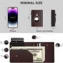 Wallet for Men Minimalist Pop Up Credit Card Case Holder 1-7 Cards, Smart Slim Wallet with Money Clip ID Window RFID Blocking Bifold Compact(Airtag Not Included) Wallets Gifts for Men (Coffee)