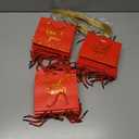 Jetec 45 Pcs Small Thank You Gift Bag Bulk 5.5x4.7x2.5'' Mini Paper Favor Bag with Handle Ribbon for Graduation Mother's Day Baby Shower Wedding Anniversary Birthday Party(Red/gold)
