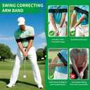 GPANDAG 2 Pack Golf Grip Trainer and Golf Wrist Trainer, Golf Training Aid w/Click Feedback for Warm Up/Strength Training, Golf Swing Trainer Right Left Gift for Golfers, Indoor Outdoor Golf Arm Band