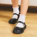 6 Pairs Toddler Ruffle Socks for Girls Baby Grip Socks Non Slip Socks Cute Grippy Frilly (3-5T, White)