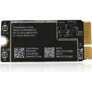 BCM94360CS2 WiFi Bluetooth Airport Wireless Card 661-7465, 661-7481, 653-0023 Replacement for MacBook Air 11" A1465 (2013, 2014, 2015) 13" A1466 (2013, 2014, 2015, 2017)