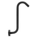 NearMoon S Shaped Shower Head Riser Arm, Shower Extender Arm with Flange, Standard 1/2" Connection- Bathroom Accessory (12 Inch, Matte Black)
