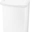 simplehuman 10 Liter / 2.6 Gallon Compact Slim Bathroom or Office Step Trash Can, White Plastic