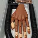 Practice Hand for Acrylic Nails, Flexible Nail Practice Hands Magnetic Fake Hands for Nails Practice, Movable Nail Mannequin Hand with 200PCS Nail Tips for Beginners