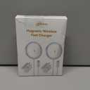 2-Pack Magnetic Wireless Charger, 15W Fast Charging Pad with 20W PD Plug Adapter, 5FT USB C Cable Included, Compatible with iPhone 17/16/15/14/13/12 Series, AirPods 3/2/Pro (2 Sets, White)