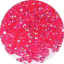 4500 Pcs SS6 2mm AB Flatback Rhinestones for Nails Art Crafts Transparent Glitter Round Gems Crystals DIY Clothes Shoes(Clear Light Rose Red AB)