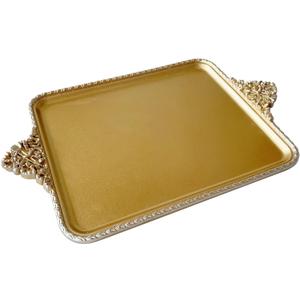 Jewelry Dish, Resin Antique Dish Ring Holder Jewelry Organizer, Golden Vintage Trinket Dish Home Decor for Home Office Desktop Bookshelf