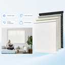 47" W x 72" H Cordless Light Filtering Roller Shade for Windows, Free Stop Windows Shades, Thermal Insulated Linen-Style Blinds for Home and Office, Modern Window Blind Color-Matched (White)