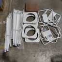 Bar Stools Set of 4 Metal Bar Stool Counter Height Bar Stools White, Modern Bar Chairs with Back and Wooden Seat 30" Bar Stool Counter Height