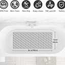 Shower Mat Non Slip Bathtub Mat - 36 x 16 Inch Eco-Friendly Soft Bath Mat for Tub Non Slip Shower Mats for Inside Shower with Suction Cups and Drain Holes, Bath Tub Mat, Grey