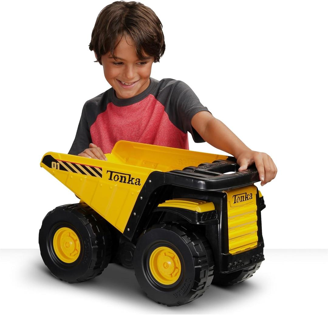 Tonka Toughest Mighty Dump Truck, Yellow, (L x W x H) 12.00 x 19.00 x 10.75 Inches