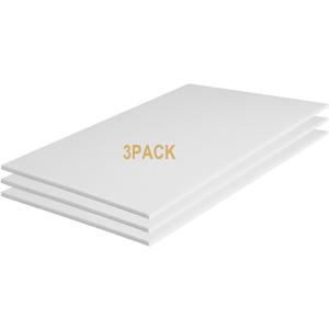 YDisplay 3Pack Poster Blank Board 2436 Corrugated Plastic Board 3/16 Inches Thick for School Projects,Craft,Art & Display,White