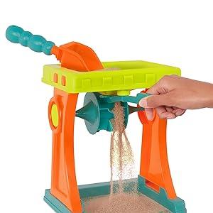 B. toys – Sandy Sifter Set – Sand Mill Playset with Dump Truck, Shovel – Sand & Beach Toys for Toddlers, Kids - 18+ Months