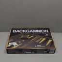 Backgammon Sets for Adults  15-Inch Black PU Leather Board Game Set  Classic 2-Player Travel Backgammon Set with 32 Playing Pieces, Dice, and Cups