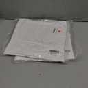 ATHMILE Women's Scoop Neck Long Sleeve Ribbed Slim Fitted Casual Basic Crop Top B-White, S 2 Pack