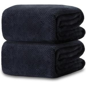 2 Pack 40"x 80" Extra Large Bath Towel Sheet Set, Oversized Bath Sheet Towels for Adults Soft Highly Absorbent Quick Dry Towels Set for Bathroom Hotel Spa Black