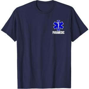PARAMEDIC STAR OF LIFE EMT EMS AMBULANCE UNIFORM COSTUME TEE T-Shirt, Size S/P