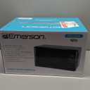 Emerson MW7302B Compact Countertop Microwave Oven with Touch Control, LED Display, 700W, 10 Power Levels, 6 Auto Menus, Glass Turntable and Child Safe Lock, 0.7 Cu., Ft. Black