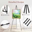 AZEAM 63" Easel Stand for Sign, 3 Pack Portable Easel for Painting, Foldable Black Metal Easel Display Stand Poster Holder Adjustable Sign Stand for Display Wedding Arts Poster