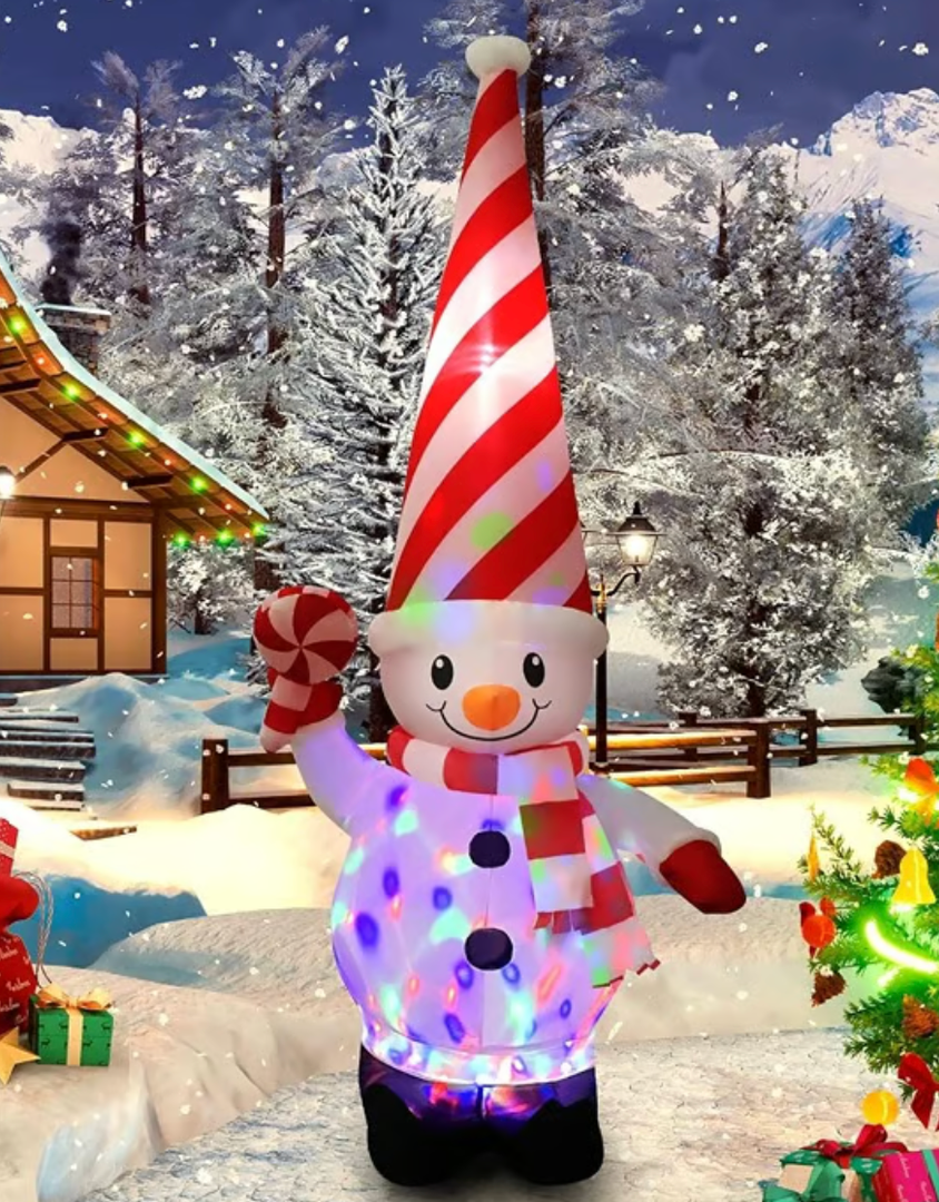 7ft Christmas Inflatable Outdoor Decorations, Gnome Old Man Inflatable Yard Deco 7ft Christmas Inflatable Outdoor Decorations, Gnome Old Man Inflatable Yard Deco