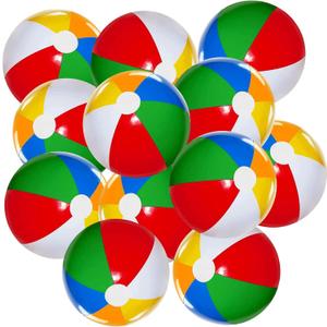 Beach Balls 12 Pack, 12" Ball, Beach Toys for Kids & Toddlers, Pool Games, Inflatable Pool Toys, Bulk Hawaiian Tropical Theme Party Decorations Favors Supplies Bulk Beach Balls Beach Party Favor