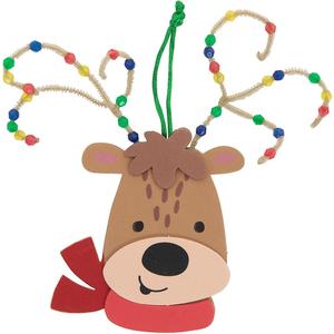 Beaded Reindeer Antler Ornament Craft Kit, Makes 12