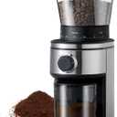 Ollygrin Coffee Grinder Electric Burr Mill, Conical Burr Espresso Coffee Grinder, Coffee Bean Grinder With 30 Adjustable Settings Precise Setting For 2-12 Cups Stainless Steel Silver
